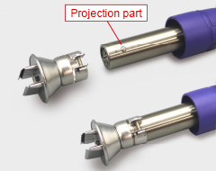 Use conventional HAKKO nozzles