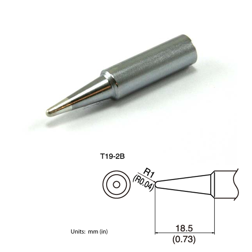 T19-B2 Conical Soldering Tip R1 x 18.5mm