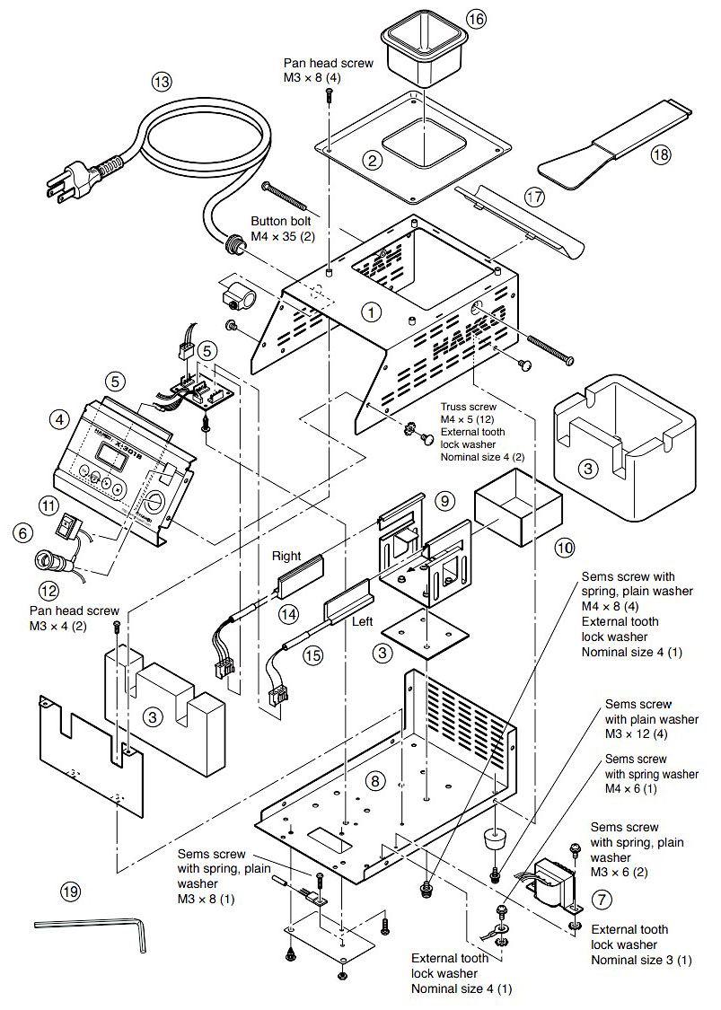 FX301B exploded diagram